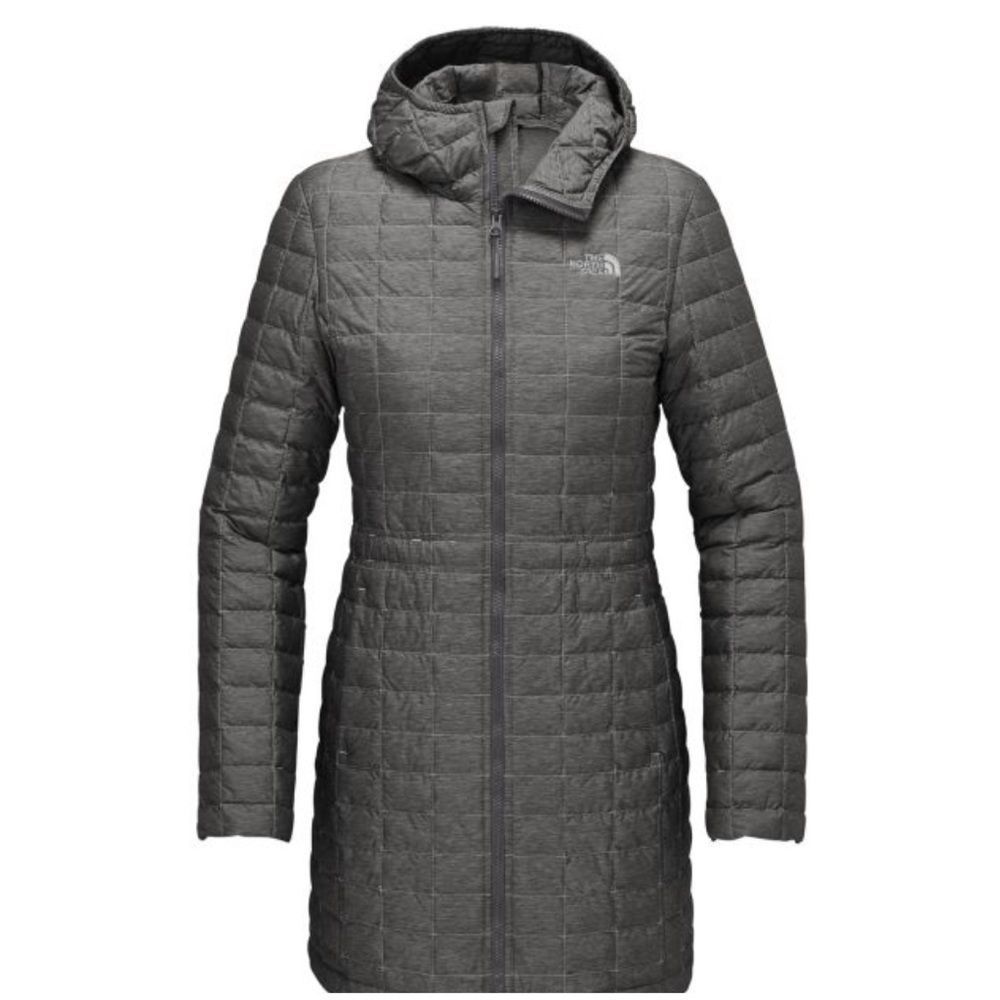 The North Face Embroidered Thermoball Eco Grey Long Jacket